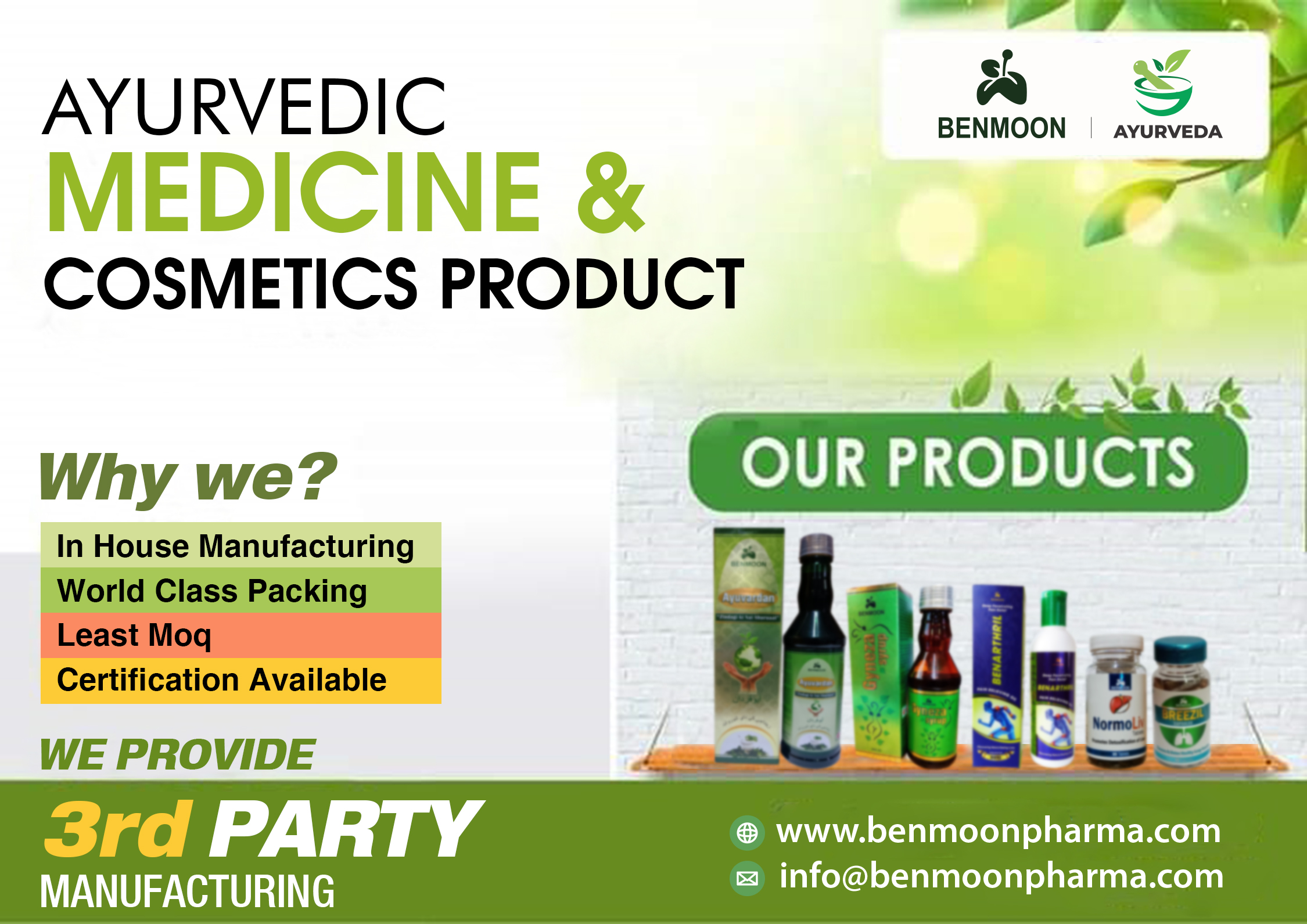 AYURVEDIC AND HERBAL PRODUCTS THIRD PARTY MANUFACTURING