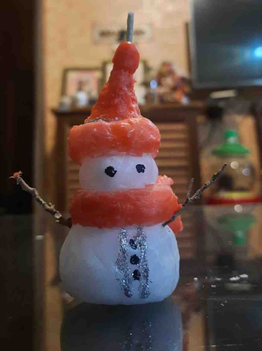 Snowman Candle