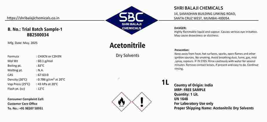 Acetonitrile Dry