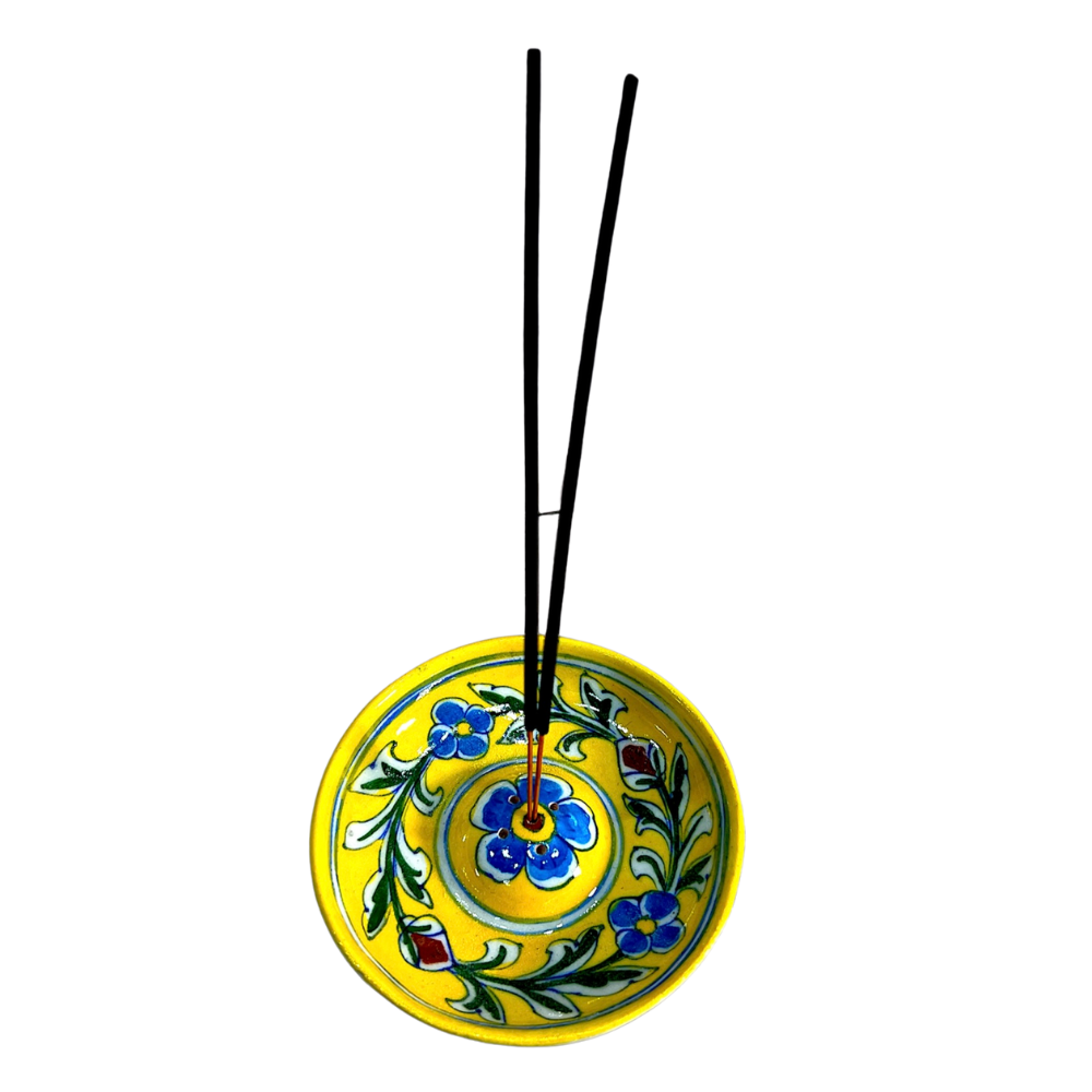 Blue Pottery Incense Holder