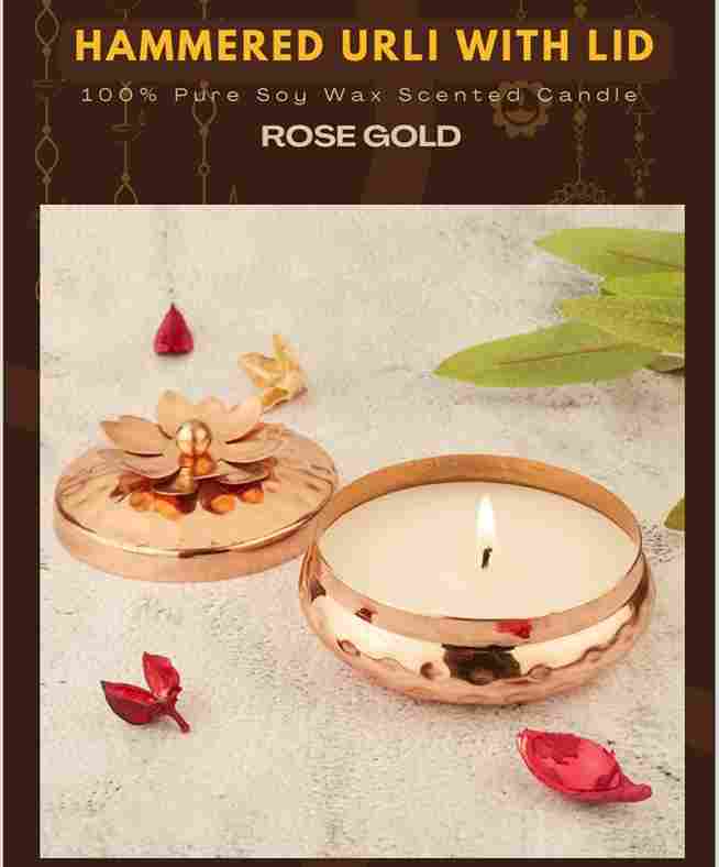 Hammered Urli With Lid Candle