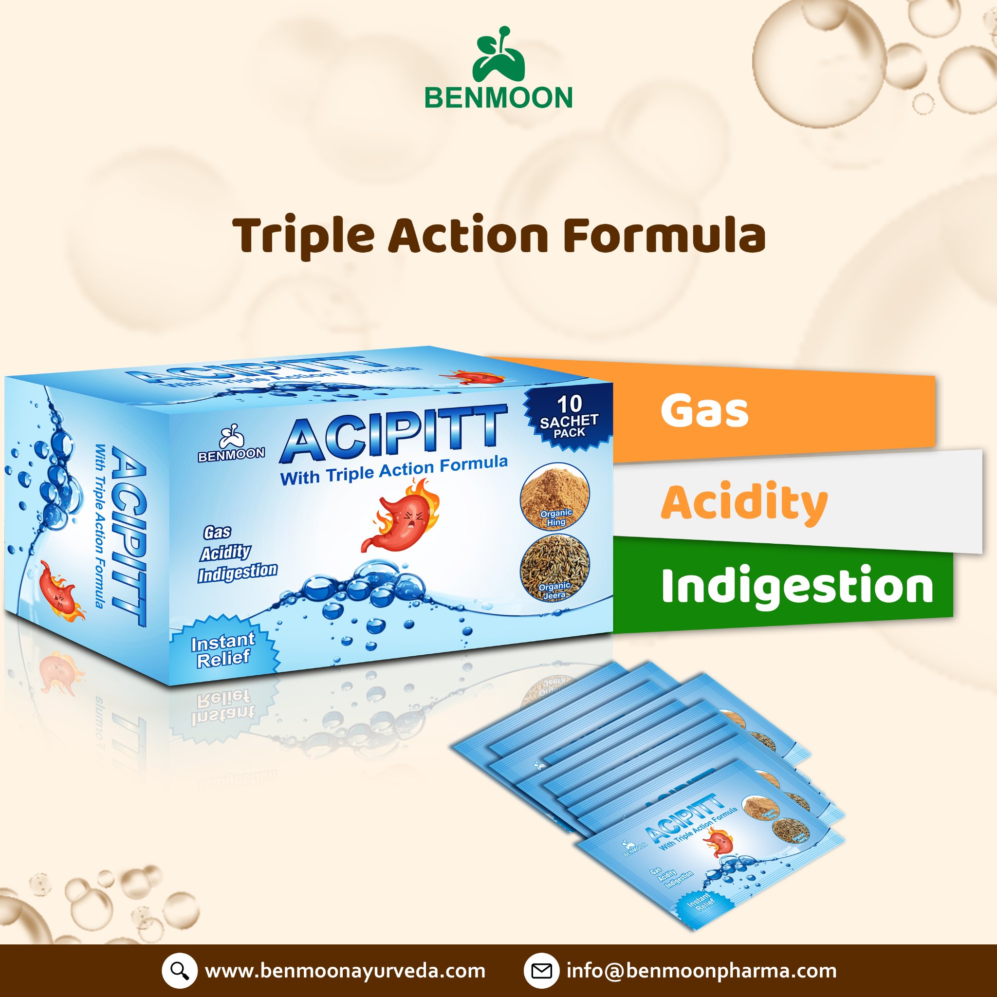 Acipitt Triple Action Formula (for gas acidity indigestion)