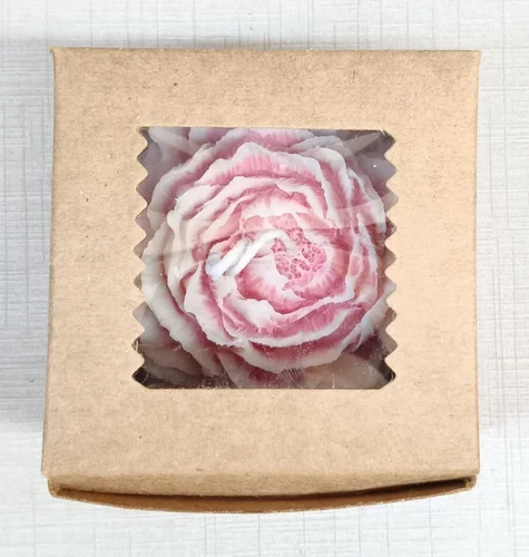 Peony Flower Wax Candle