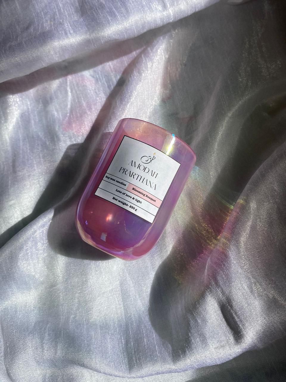  Holographic Pink Jar Candle