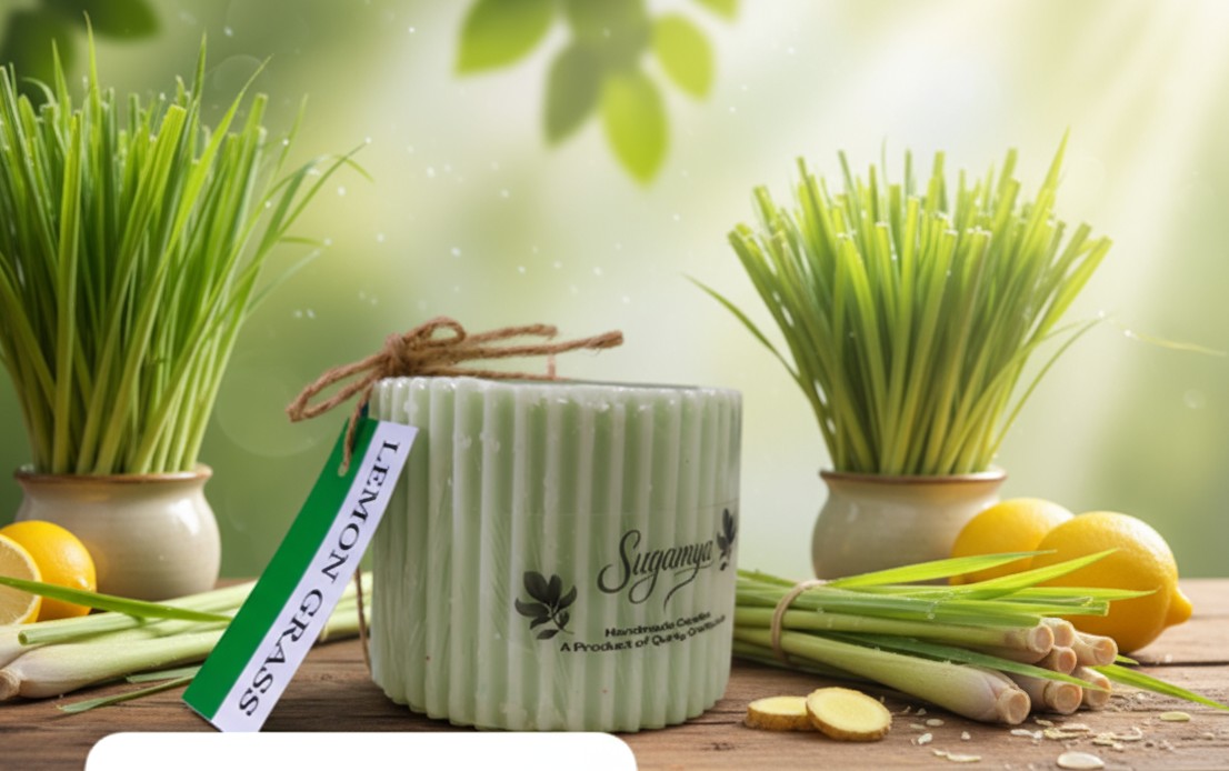 Lemon Grass Scented Pillar Candle