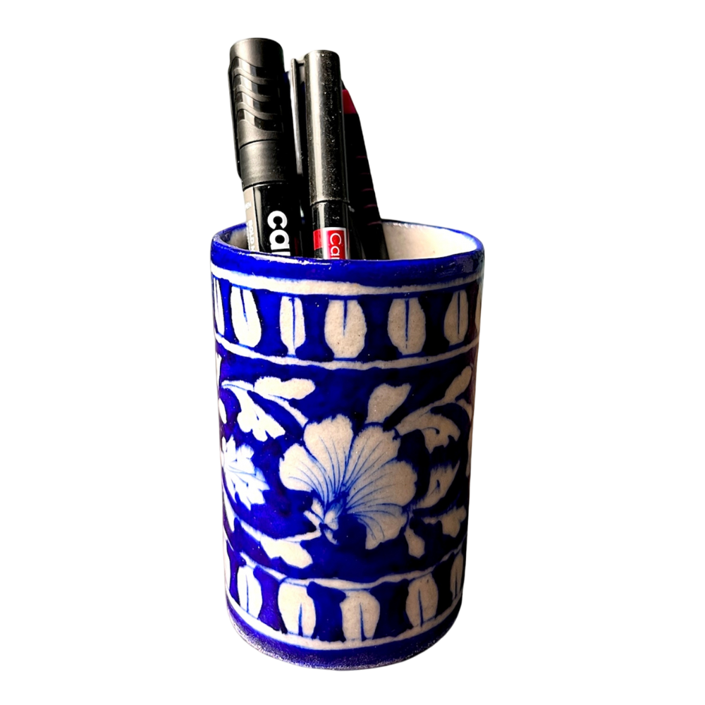  Blue Pottery Pen stand