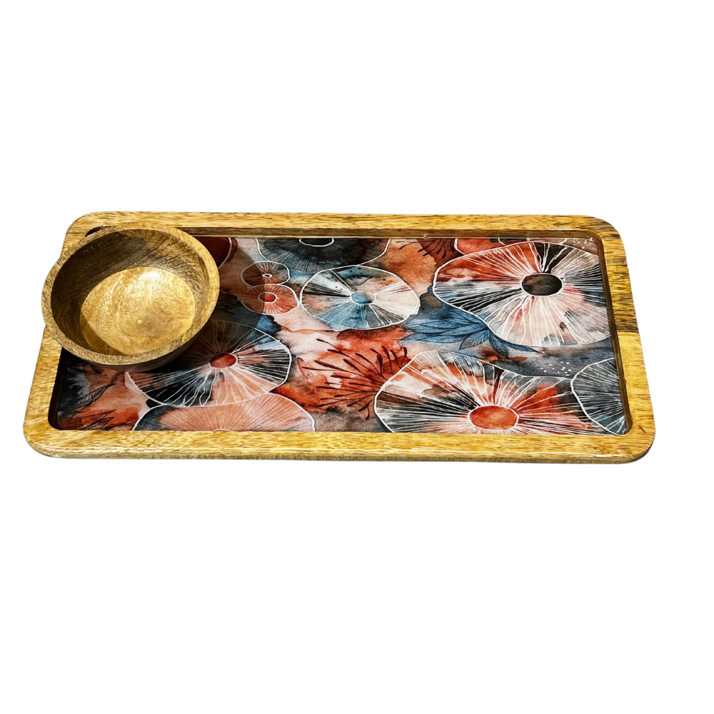 Chip ‘n’ Dip Wooden Platter