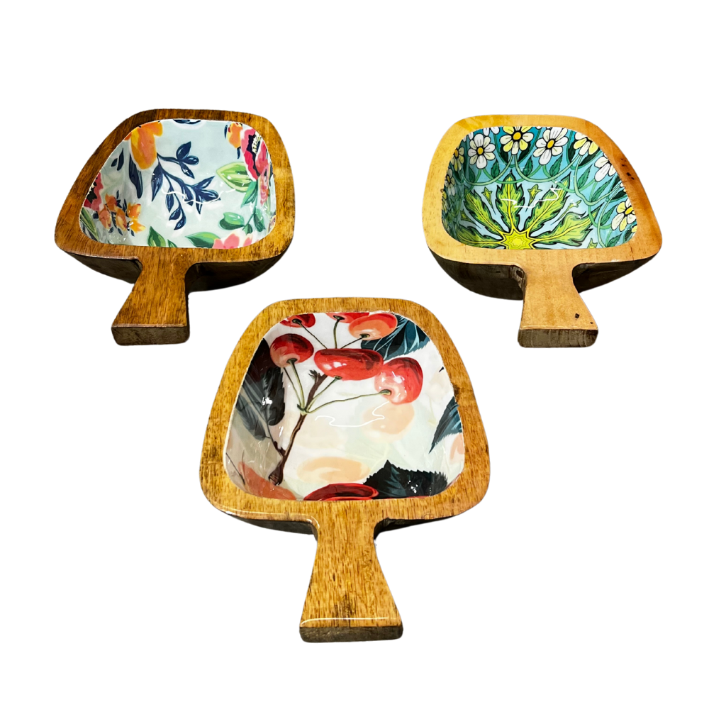 Apple Shaped Wooden Platter