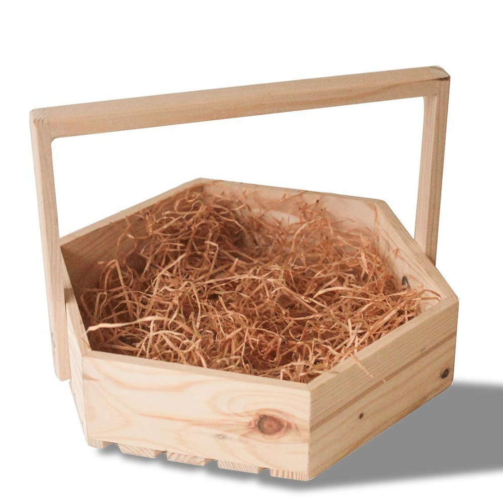 Wooden Basket with Handle