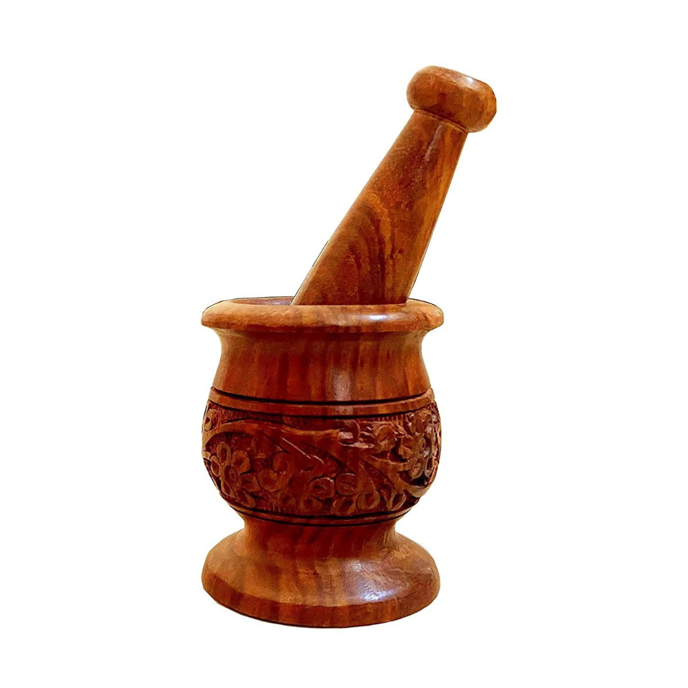 Wooden Mortar & Pestle