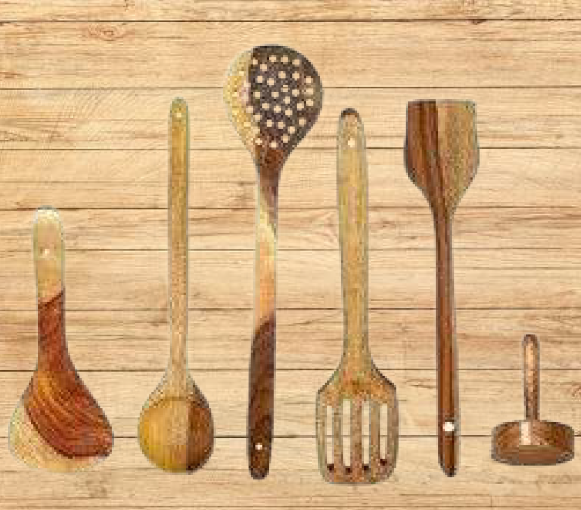 Wooden Cooking spoon with Masher