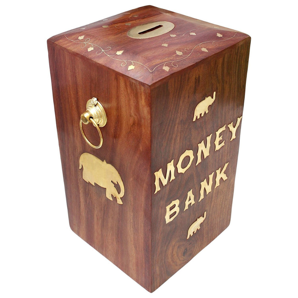 Wooden Money Bank