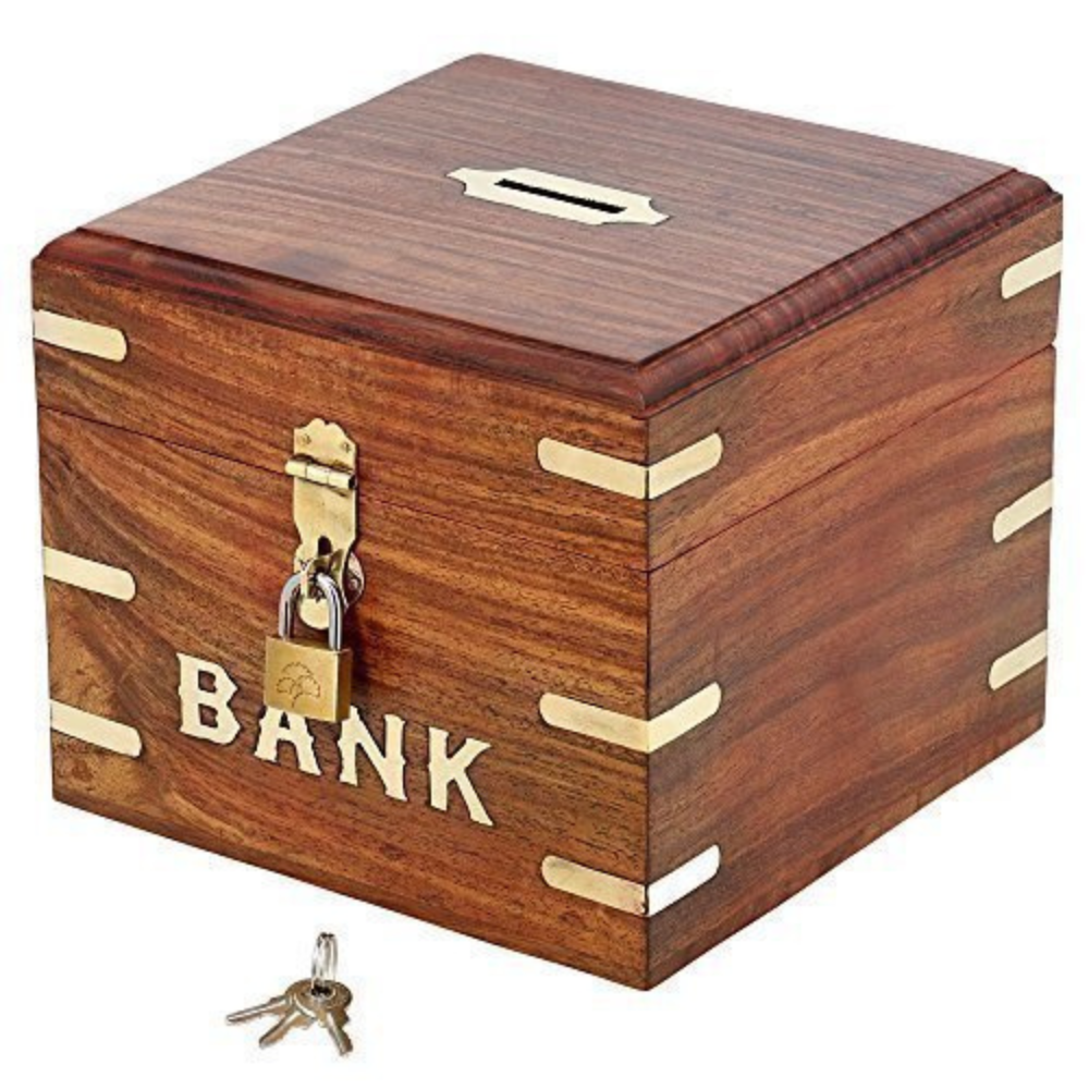 Wooden Money Bank