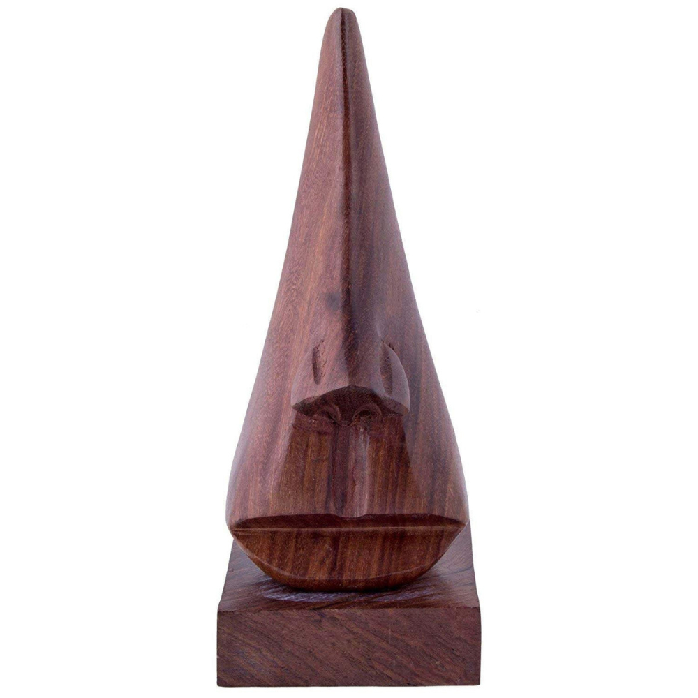 Wooden Nose Shaped Specs Holder