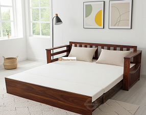 WOODEN SOFACUM BED