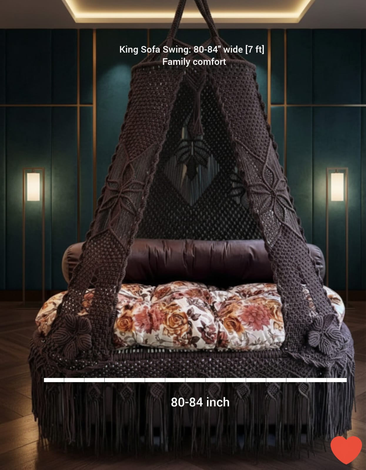 Macrame Jhula [ king sofa swing]