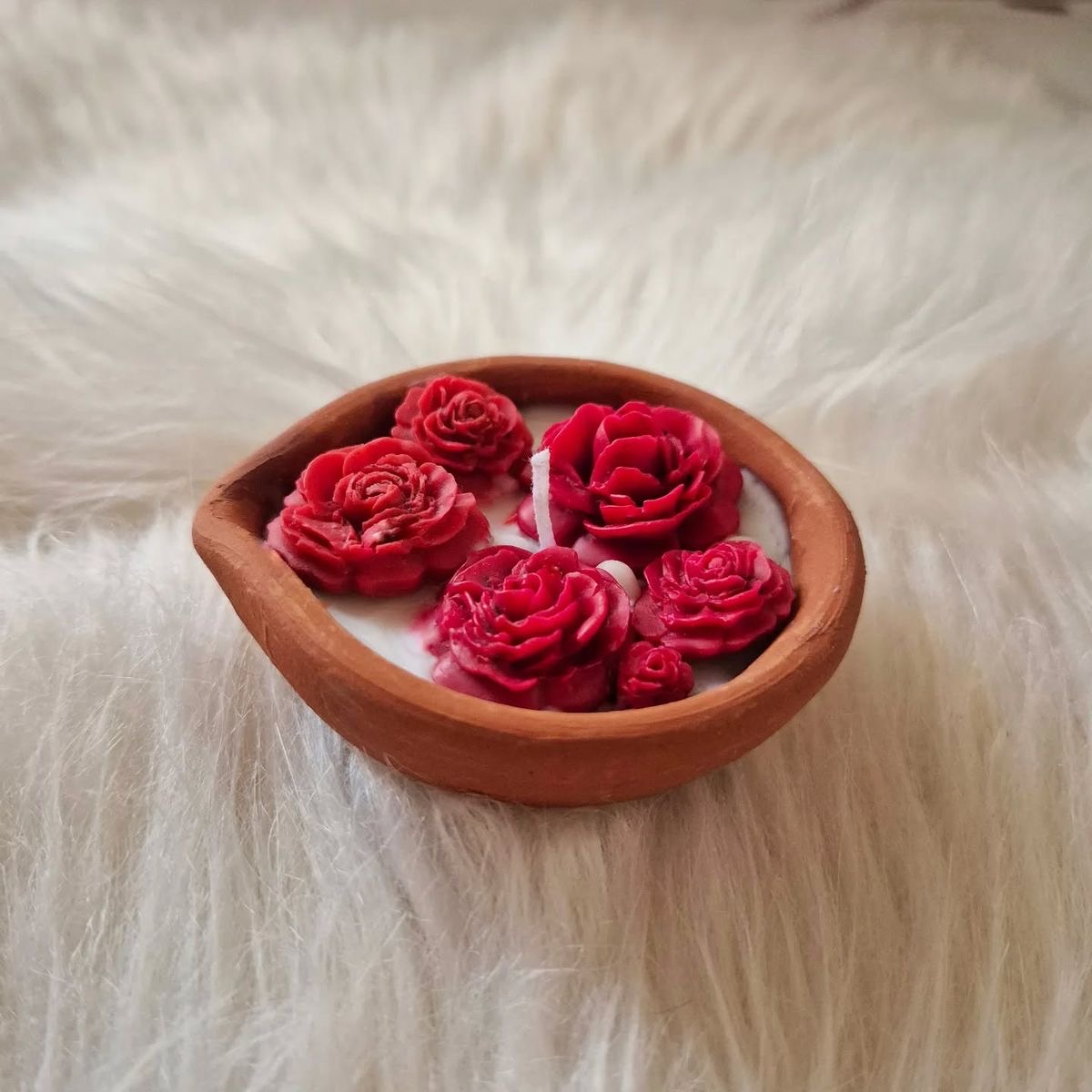 Rose Diya Candle