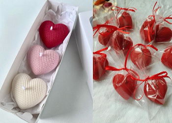 Red Heart Candle (Soy Wax)