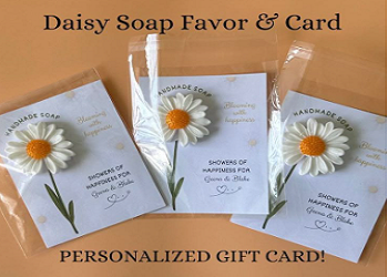 Customised Daisy Candle card