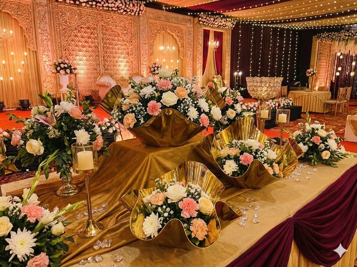 Metal decoration planter 