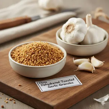 Dehydrated garlic granules