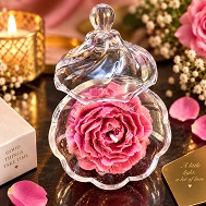 Sandalic Rose Flower Jar Candle