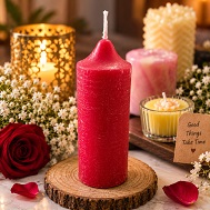 Rose Pillar Candle