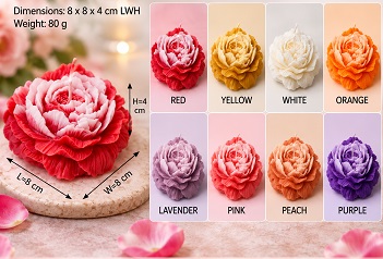 Peony Flower Candle